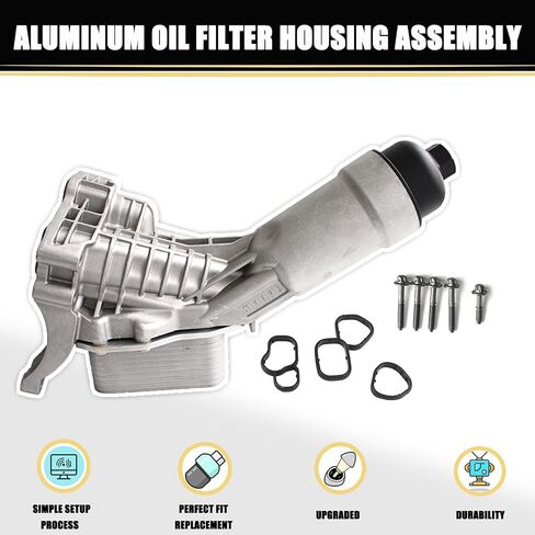 11428580415 ALUMINUM ENGINIM OIT FILTER FILTER ASSEMBLY FIT FOR BMW 230I 330E 330I 430I 530I X3 X4 Z4 G01 G20 G23 G42 G43 G45 G60 2018-2025 2.0L L4 استبدال# 11428580414 11428651710 in Saudi Arabia