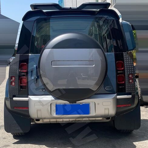 غلاف الإطارات الاحتياطية الزائفة غطاء عجلة الإطارات الحامي ل LR-Defender 110 90 130 2020-2024 2025 (Tasman Blue + Black Black + Lack in Kuwait
