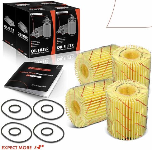 A-Premium 4-PC 10K Miles Protection Oil Filter Compatible with for Toyota Tundra 2011-2014, 4Runner 2010-2023, FJ Cruiser 2010-2014 & Lexus IS250/300/350, GS300/350/450h/460, LS460/500/600h, RC300/350 in Saudi Arabia