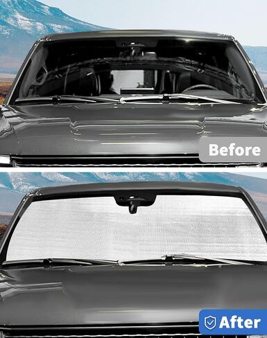 الزجاج الأمامي الظل Sun For Ford Explorer 2020 +، DSWSQ قابلة للطي محررة غطاء النافذة الأمامية ، نافذة Sunshade Front Window Shield UV Shield for Explorer in Kuwait
