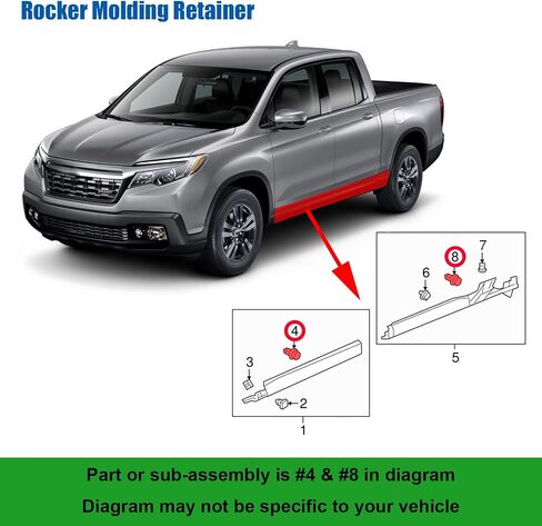 OAUTOO 15PCS ROCKER MOLBING CLIP 91512-TZ5-A01 لـ Honda Odyssey Passport Pilot Ridgeline ، Acura MDX NSX 2014-ON in Saudi Arabia