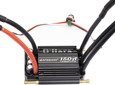 O'Hara 50A 2-6S LiPo ESC Waterproof Brushless Electronic Speed Controller with BEC and XT60 4.0mm Banana Head Connector for Model Ship RC Boats in Kuwait