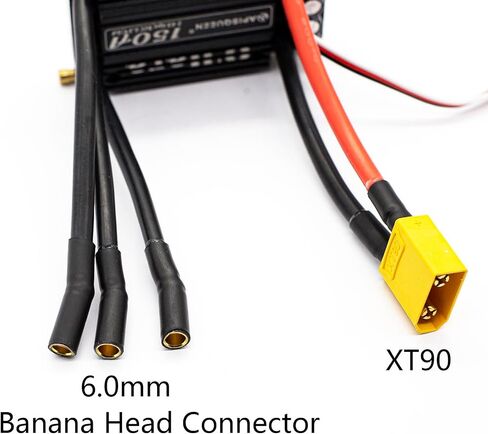 O'Hara 50A 2-6S LiPo ESC Waterproof Brushless Electronic Speed Controller with BEC and XT60 4.0mm Banana Head Connector for Model Ship RC Boats in Kuwait