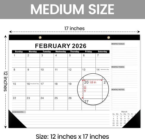 34" x 58" Dry Erase Calendar For Wall - Undated Wall Calendar Erasable Extra Large Wet & Dry Erase Laminated 12-Month Annual Yearly Wall Planner, No Stains or Ghosts, Reusable in Saudi Arabia