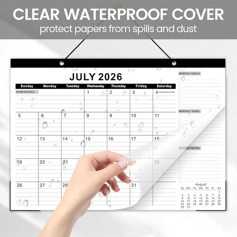 34" x 58" Dry Erase Calendar For Wall - Undated Wall Calendar Erasable Extra Large Wet & Dry Erase Laminated 12-Month Annual Yearly Wall Planner, No Stains or Ghosts, Reusable in Saudi Arabia