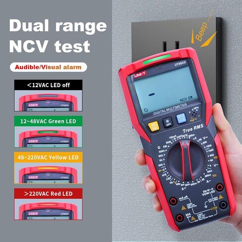 uni-t ut89xd multimeter multimeter ، TRMS 6000 Counts Volt Meter Ohmmeter 12V LED Test Devision in Kuwait