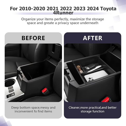 LUWU Center Console Organizer Tray Compatible with 2020-2024 2025 Kia Telluride/2010-2021 2022 2023 2024 Toyota 4Runner Accessories Armrest Console Organizer Armrest Organizer Insert Tray Black in Saudi Arabia