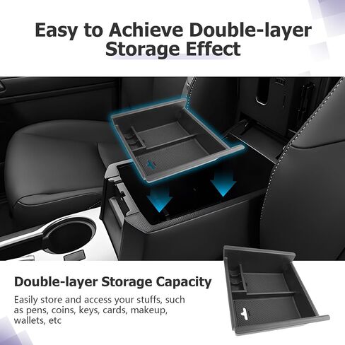 LUWU Center Console Organizer Tray Compatible with 2020-2024 2025 Kia Telluride/2010-2021 2022 2023 2024 Toyota 4Runner Accessories Armrest Console Organizer Armrest Organizer Insert Tray Black in Saudi Arabia