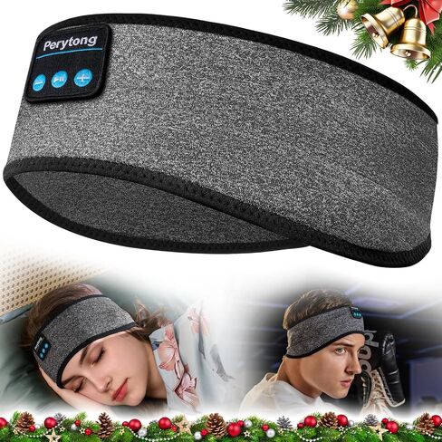 Perytong Sleep Headphones Bluetooth Headband, Headband Headphones Wireless Earphones Built in Speakers for Side Sleepers, Sleeping Headphones Sleep Earbuds Gifts for Men Women Teens in Kuwait