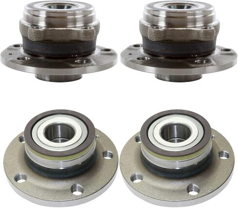 AutoShack Set of 4 Front and Rear Wheel Hub and Bearing Assemblys with ABS Replacement for Audi Q3 TT VW Beetle Tiguan GTI Eos Passat CC Golf City 2005-2018 Jetta 2012-2020 Passat FWD 5-Lug HB4X0001 in Saudi Arabia