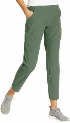 Eddie Bauer Women's Traveler Ankle Pants | Green, X-Large in Saudi Arabia
