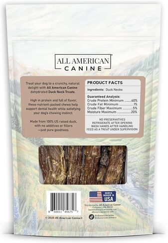 Natural Duck Neck Dog Treats – Single Ingredient, Dehydrated & Chewy – Low-Fat, High-Protein Training Reward – Made in USA – 12 Treats in Saudi Arabia