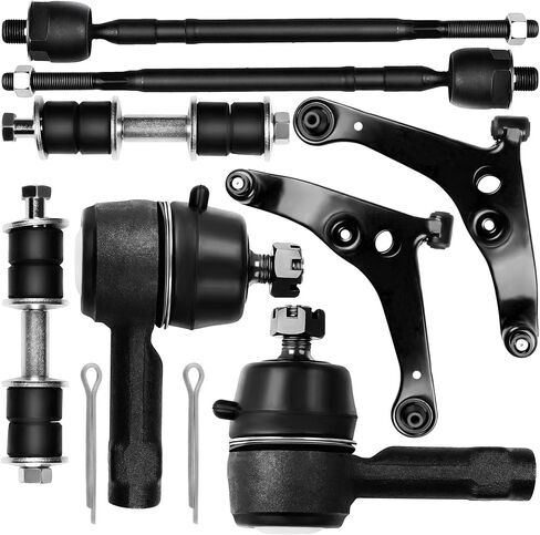 OCPTY - New 8-Piece fit for 2002 2003 2004 2005 2006 for Mitsubishi LANCER - 2 Lower Control Arm w/Ball Joint 2 Sway Bar End Link 2 Inner Tie Rod 2 Outer Tie Rod (Excluding Turbo) in Saudi Arabia