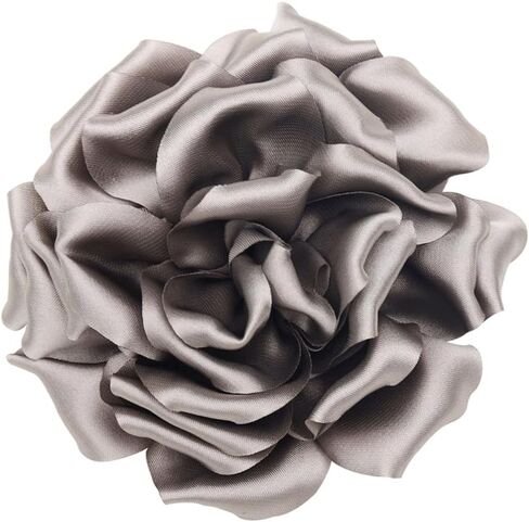 Satin Fabric Rose Flower Brooches Pins for Women Elegant 3D Large Camellia Flowers Floral Lapel Pins for Valentines Day Wedding Bridal Prom Banquet Party Dress Suit Clothes Accessories in Saudi Arabia