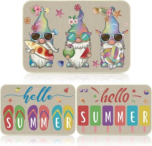 3 Pcs Fall Autumn Gnome Welcome Mats Christmas Thanksgiving Halloween Xmas Welcome Door Mats Greeting Front Porch Rugs 27.6 x 17.7 Inch Winter Snow Doormat Indoor Outdoor Entrance Patio Carpet Decor in Saudi Arabia