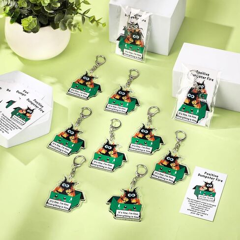 هدايا الدعم العاطفي هدايا القمامة Function Cat Acrylic Keychains Higains Forming Former in Kuwait