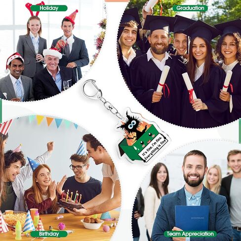هدايا الدعم العاطفي هدايا القمامة Function Cat Acrylic Keychains Higains Forming Former in Kuwait