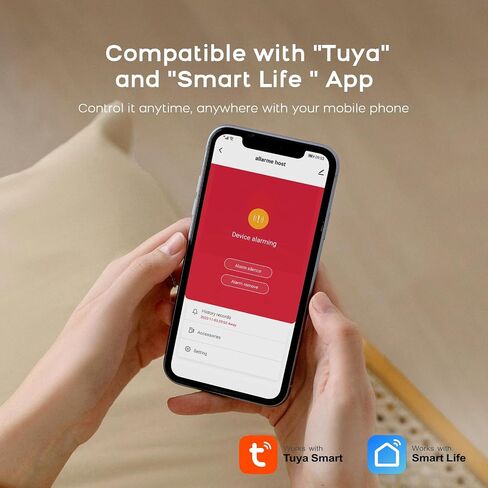 WIFI+GSM/4G Home Smart Alarm System System Kit ، DIY اللصوص اللاسلكية الإنذار المضاد للسرقة ، كاشف الحركة ، مستشعر نافذة الباب ، صفارات الإنذار الخارجية ، تطبيق Tuya الذكي الحياة ، لا توجد رسوم شهرية (PG108-A) in Kuwait