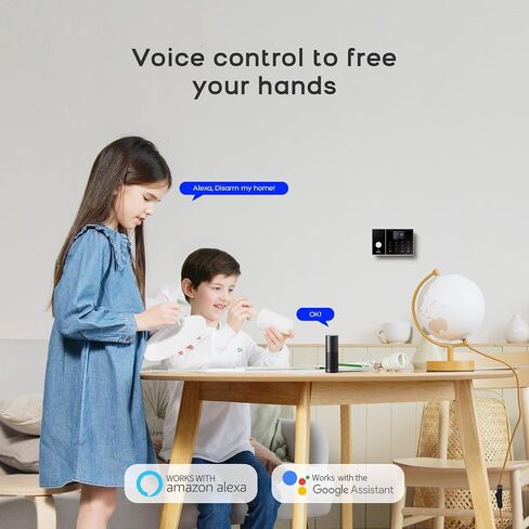 WIFI+GSM/4G Home Smart Alarm System System Kit ، DIY اللصوص اللاسلكية الإنذار المضاد للسرقة ، كاشف الحركة ، مستشعر نافذة الباب ، صفارات الإنذار الخارجية ، تطبيق Tuya الذكي الحياة ، لا توجد رسوم شهرية (PG108-A) in Kuwait
