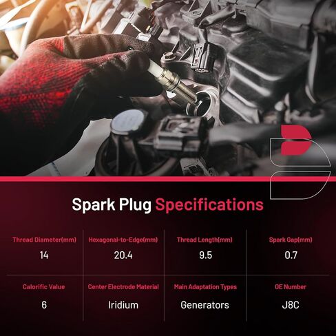BDFHYK J8C Universal Iridium Sparks توافق مع أنواع مختلفة من المحركات ، مجموعة من 4 in Saudi Arabia