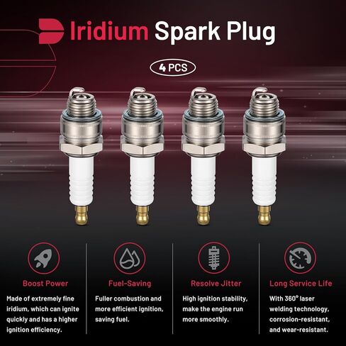 BDFHYK J8C Universal Iridium Sparks توافق مع أنواع مختلفة من المحركات ، مجموعة من 4 in Saudi Arabia