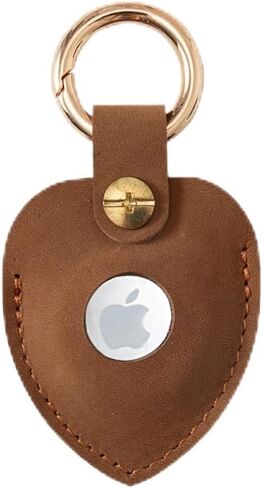 4 Pack Genuine Leather Apple Airtag Holder, Air Tag Case GPS Tracker, Airtag Keychain Accessories, GPS Case with Key Ring for Key Chain,Wallet,Luggage,Cat,Dog,Pets in Kuwait