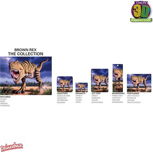 Bookmark - T-Rex Attack from Deluxebase. A Dinosaur Book Marker with lenticular 3D Artwork Licensed from Renowned Artist David Penfound in Saudi Arabia