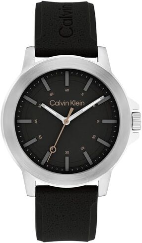 إعادة تعيين Calvin Klein للرجال CK - 42 مم 3H ساعة الكوارتز - حزام سيليكون رياضي - مقاومة الماء 30 مترًا - ساعة أزياء متميزة مع نظرة جريئة - هدية له in Saudi Arabia