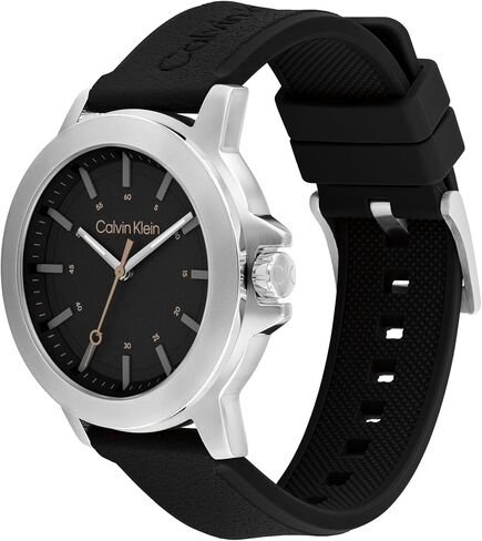إعادة تعيين Calvin Klein للرجال CK - 42 مم 3H ساعة الكوارتز - حزام سيليكون رياضي - مقاومة الماء 30 مترًا - ساعة أزياء متميزة مع نظرة جريئة - هدية له in Saudi Arabia