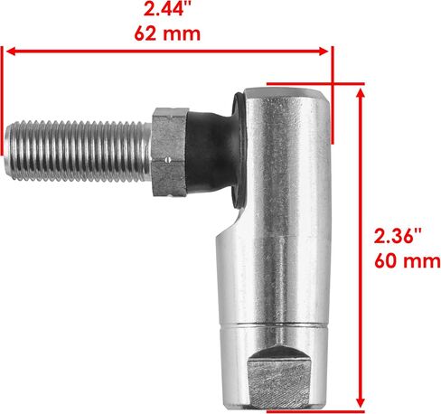 Caltric Front Left Tie Rod End 1/2" Compatible With John Deere 335 345 355D 425 445 455 AM133073 in Saudi Arabia
