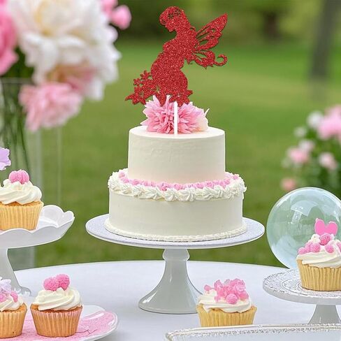 Pregnant Fairy Cake Topper, Fairy Baby Shower Cake Topper, Secret Garden Baby Shower Decorations, Fairycore Baby Shower Supplies Rose Gold in Saudi Arabia
