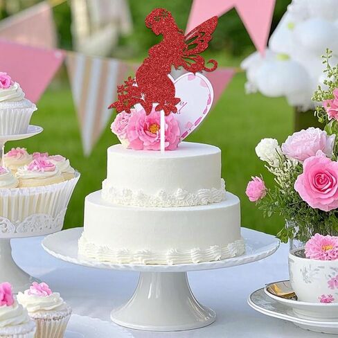 Pregnant Fairy Cake Topper, Fairy Baby Shower Cake Topper, Secret Garden Baby Shower Decorations, Fairycore Baby Shower Supplies Rose Gold in Saudi Arabia