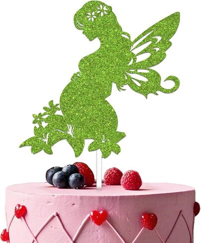 Pregnant Fairy Cake Topper, Fairy Baby Shower Cake Topper, Secret Garden Baby Shower Decorations, Fairycore Baby Shower Supplies Rose Gold in Saudi Arabia