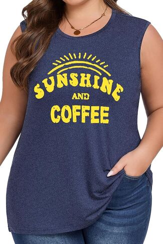 Plus Size Tops for Women Sleeveless Summer Tank Top Loose Fit Casual Tunics Shirts 1XL - 5XL in Kuwait