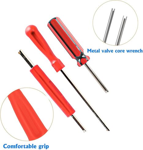 64PCS Tire Valve Stem Removal Tool, Spool Removal and Installation Tool, 4-Way Valve Stem Core Tool, Dual and Single Heads Valve Core Remover Installer Tools for Various Valve Cores in Saudi Arabia