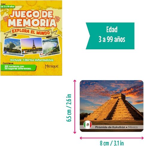 Menique ، لعبة بطاقات Menique ، Flags of Europe Memory Memory Memory للأطفال والكبار ، 2-8 لاعبين ، تتراوح أعمارهم بين 3 وما فوق in Saudi Arabia