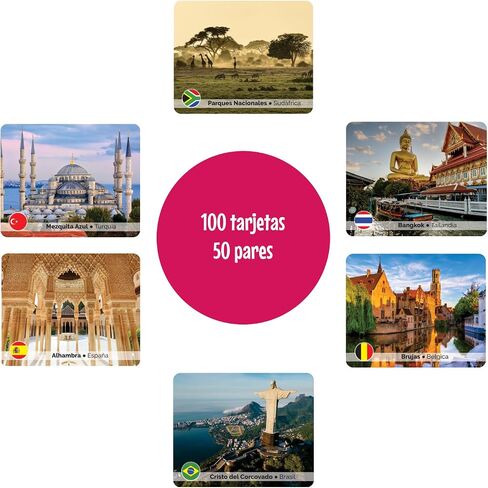 Menique ، لعبة بطاقات Menique ، Flags of Europe Memory Memory Memory للأطفال والكبار ، 2-8 لاعبين ، تتراوح أعمارهم بين 3 وما فوق in Saudi Arabia