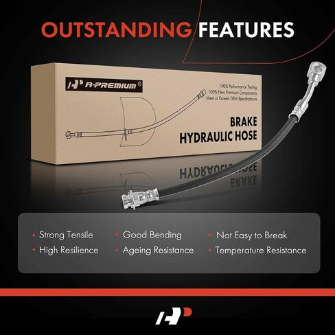 A-Premium Rear Driver Brake Hydraulic Hose Compatible with Select Buick, Cadillac and Oldsmobile Models - Park Avenue 1997-1998, Riviera 1995-1998, Seville 1998, Aurora 1995-1999 - Replace# 17999819 in Saudi Arabia