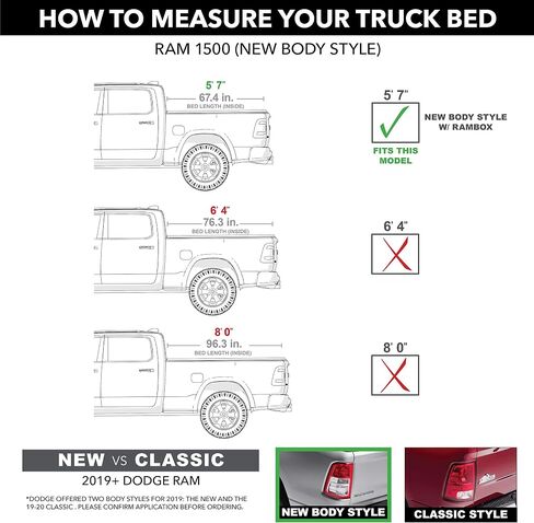 RealTruck TruXedo TruXport Soft Roll Up Truck Bed Tonneau Cover | 284901 | Fits 2019-2024 Dodge Ram 1500 w/RamBox, w/or w/o Multifunction Tailgate 5' 7" Bed (67.4") in Saudi Arabia