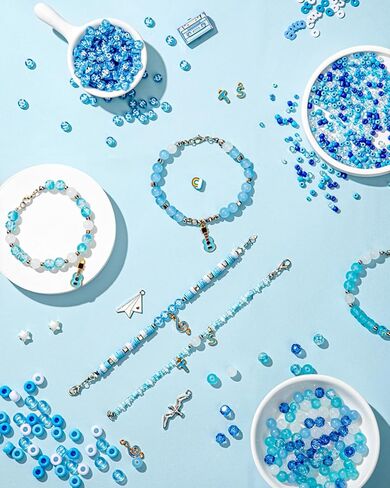 مجموعة سوار الصداقة الذهبية 2 صناديق -3814 PCS ألبوم جديد مستوحى من سوار الموسيقى صنع مجموعات مع حبات بذور زجاجية كلاي حبات لؤلؤة وخرز حرف مع سحر لصنع سوار in Kuwait