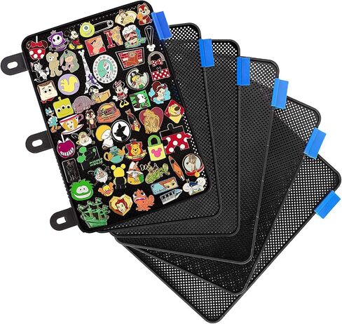 Enamel Pin Display Pages (3 PK) - Display and Trade Your Disney Collectible Pins in Any 3-Ring Binder - Pages Lay Flat with Pinbacks and NO Sagging! (Pink - Pins Not Included) in Saudi Arabia