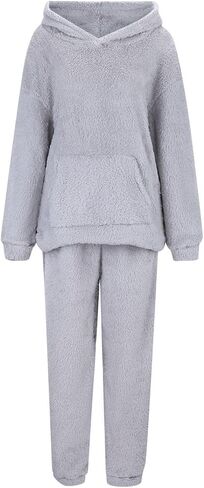 بيجامات السيدات يضع 2 قطعة غامضة الصوف للنساء للنساء الدافئ و sweatpant مجموعات صالة الشتاء الشتوية الفخمة in Kuwait