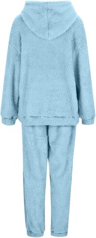 بيجامات السيدات يضع 2 قطعة غامضة الصوف للنساء للنساء الدافئ و sweatpant مجموعات صالة الشتاء الشتوية الفخمة in Kuwait