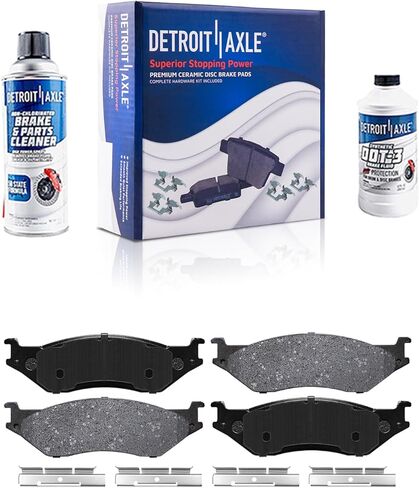 Detroit Axle - Brake Pads for 1999-2004 Ford F-450 F-550 Super Duty F53 2000 2001 2002 2003 Ceramic Brake Pads Set Front or Rear Replacement [Models w/Rear Disc] in Saudi Arabia