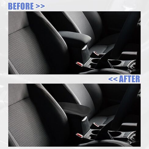 X AUTOHAUX Faux Leather Car Armrest Protector Cover Pad Replacement for Toyota Corolla 2014-2019 Black in Saudi Arabia