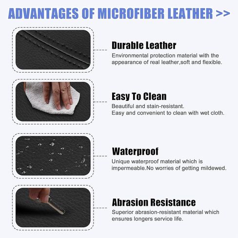 X AUTOHAUX Faux Leather Car Armrest Protector Cover Pad Replacement for Toyota Corolla 2014-2019 Black in Saudi Arabia