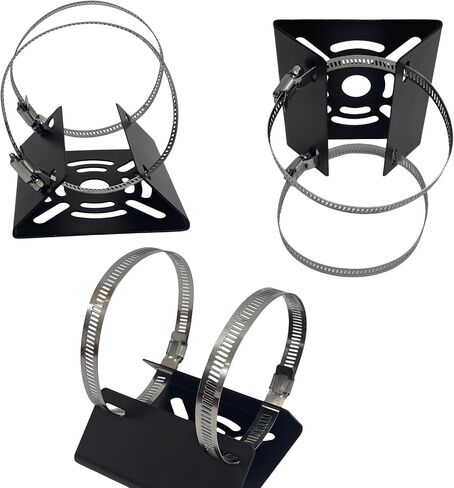 Vertical Pole Mount Bracket Telephone Pole AP Access Point Client CPE Vertical Pole Mount Adapter for CCTV Security Camera PTZ Dome Indoor Outdoor with 2 Hoops (1 Pack) in Kuwait