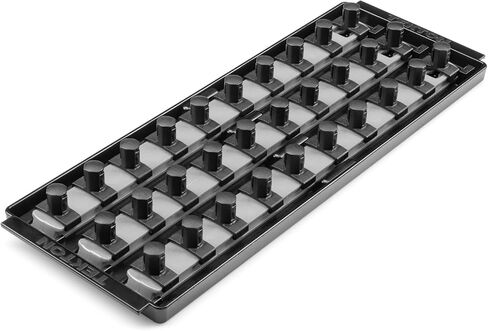 TEKTON 1/2 Inch Drive 2-Rail Socket Organizer Set, Red (30-Tool) | OST23130 | Made in USA in Saudi Arabia