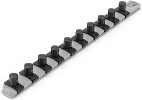 TEKTON 1/2 Inch Drive 2-Rail Socket Organizer Set, Red (30-Tool) | OST23130 | Made in USA in Saudi Arabia