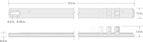 TEKTON 1/2 Inch Drive 2-Rail Socket Organizer Set, Red (30-Tool) | OST23130 | Made in USA in Saudi Arabia